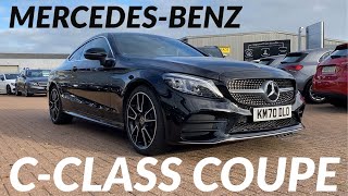 MercedesBenz CClass Coupe test drive and review  2020 C300d AMG Line [upl. by Hallutama]