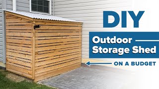 DIY Outdoor Storage Shed  On a Budget [upl. by Wistrup]