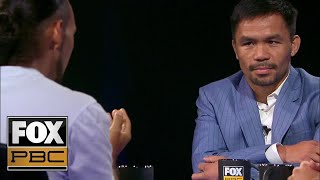 Manny Pacquiao vs Keith Thurman FULL INTERVIEW  FACE TO FACE  PBC ON FOX [upl. by Irehs573]