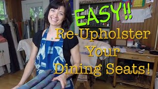 How to Reupholster your Dining Seats [upl. by Dnomde]