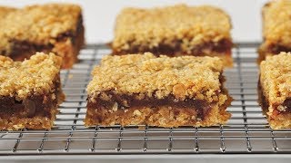 Date Squares Classic Verson  Joyofbakingcom [upl. by Sherm785]