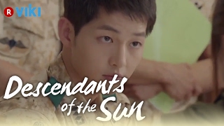 Descendants of the Sun  EP3  Song Hye Kyo Draws Song Joong Kis Blood Eng Sub [upl. by Elyssa184]