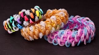 How to Make a MINI FISH SCALE Bracelet  VERY HARD design on ONE Rainbow Loom or Monster Tail [upl. by Culosio]