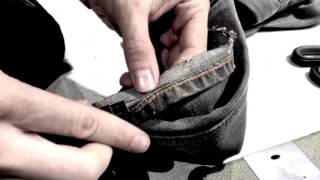 Spijkerbroek  Jeans inkorten zonder flap stappenplan [upl. by Schlessel158]