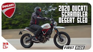 2020 Ducati Scrambler Desert Sled  First Ride [upl. by Ykceb]