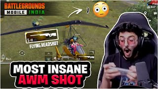 MOST INSANE FLYING AWM SHOT  BGMI IS BACK [upl. by Lothair]