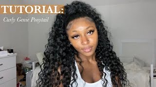 32 inch High Curly Ponytail  NO HEAT  Mastermix Organique Ponytail [upl. by Luhar]