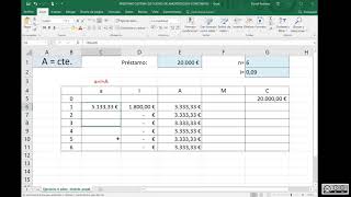 Préstamo de Cuotas de Amortización Constantes [upl. by Dohsar]