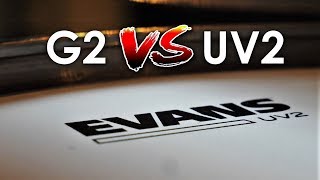 Evans UV2 vs G2 Coated  Direct Drumhead Comparison [upl. by Halladba270]