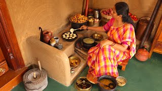 Kuzhi Paniyaram  Made Traditionally  Paniyaram Recipe Cooking In Village  The Traditional Life [upl. by Weisberg]