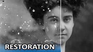 PHOTOSHOP TUTORIAL Photo Restoration How to repair and restore damaged Photographs [upl. by Sirahc]