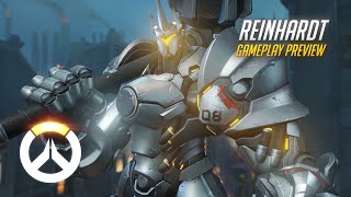 Reinhardt Gameplay Preview  Overwatch  1080p HD 60 FPS [upl. by Oringa]