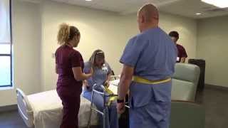 Physical Therapy Transfer Training  How To Transfer From Wheelchair To Bed [upl. by Gerdi]