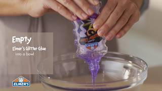 Elmer’s Glue DIY KIDFRIENDLY Purple Glitter Slime [upl. by Chard]