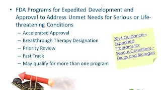 FDA’s Expedited Development and Approval Programs [upl. by Llevad]