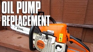 Oil Pump Replacement On A Stihl MS250MS230 Chainsaw [upl. by Katy]