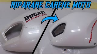 Come riparare le carenature moto  DIY plastic motorcicle fix [upl. by Halyhs]