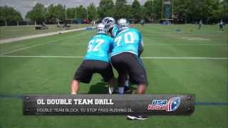 Carolina Panthers double team drill Offensive line [upl. by Erminie]