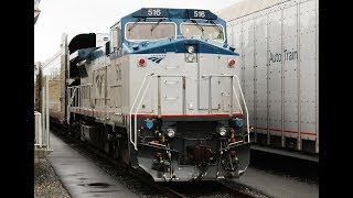 Amtraks Auto Train Loading  Unloading Operations Ft Amtrak B328WHs [upl. by Dranek]