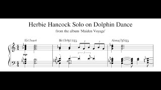 Herbie Hancock Solo on Dolphin Dance  Piano Transcription Sheet Music in Description [upl. by Nayb13]