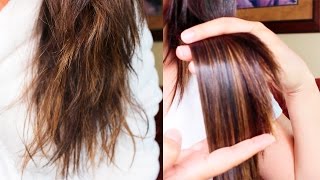 TRATAMIENTO CASERO PARA EL CABELLO SECO Y MALTRATADO CABELLO SIN FRIZZ Y SIN PUNTAS ABIERTAS [upl. by Akerdal661]