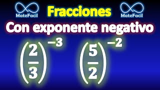 Fracciones con exponente negativo Explicado súper fácil [upl. by Reedy]