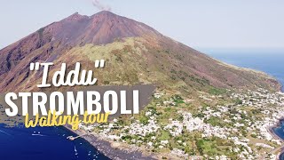 STROMBOLI Island 🌋 Sicily walking tour in 4k  Aeolian Islands  ACTIVE VOLCANO 🌋 [upl. by Emmery]