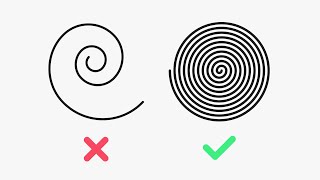 The SECRET to a LINEAR SPIRAL in Illustrator [upl. by Lalittah]