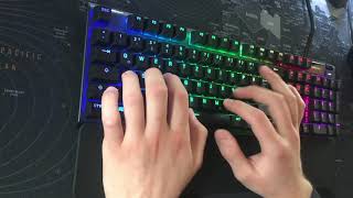 Blue Switches Steelseries Apex 7 Typing Sound Test [upl. by Nnylatsyrk]