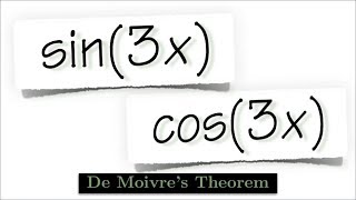 sin3x amp cos3x using De Moivres theorem [upl. by Nylesoj767]