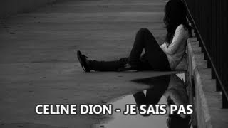 Celine Dion  Je sais pas  lyrics [upl. by Nylesaj]