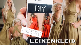 DIY Leinenkleid im POSSEStyle selber nähen Original 35745 [upl. by Mallis]