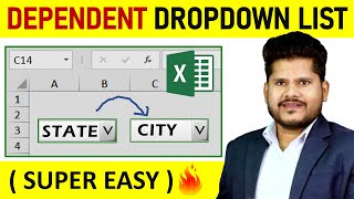 How To Create Dependent Drop Down List In Excel  Best Video  Hindi  HD [upl. by Jaine]