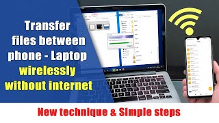 Transfer files from phone to laptop wirelessly without internet [upl. by Bonaparte202]