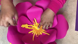 How to Easily Make Paper Flower Template 101Hibiscus [upl. by Winfield594]