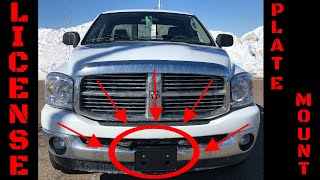 Dodge Ram License Plate Mount Installation Video [upl. by Kaczer]