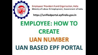 EMPLOYEE HOW TO CREATE UAN GET ESTABLISHMENT CODE REGISTER UAN [upl. by Nhguavahs243]