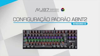 Configuração Teclado Mecânico Hoopson MJ87  Windows 10  ABNT2 [upl. by Sidonia]