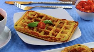 Gefüllte Kartoffelwaffeln Ein Waffel Rezept mit herzhaftem Bacon und Käse [upl. by Suravaj]