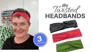 DIY TWITSTED HEADBANDS  3 EasyToMake Styles [upl. by Chapnick]