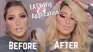 EASY HOW TO APPLY LACE WIGS TUTORIAL CHRISSPY [upl. by Atiuqcir642]