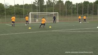 Soccer Drill  Combination Play Combined with Soccer Specific Sprint Training [upl. by Ahsirat960]