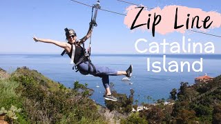 Zipline in Catalina Island Catalina zip line Eco Tour adventure [upl. by Hollingsworth]