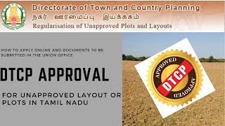 DTCPCMDA Approval For Unapproved Layout or Plots in Tamil Nadu How to Get DTCP Approval [upl. by Leacock771]