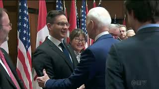 Conservative Leader Pierre Poilievre introduces himself to US President Joe Biden [upl. by Hcaz]