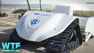 Meet the fully electric robot cleaning beaches 🌴 [upl. by Norym]