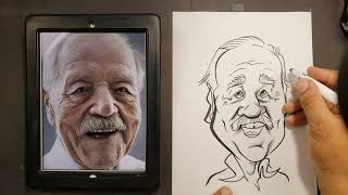 How to draw a Caricature of an elderly person Men [upl. by Culley427]