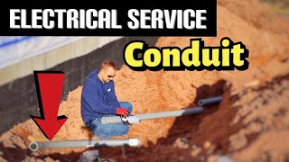 Electrical Service Conduit Installation  Underground Power From Transformer [upl. by Eseerehc703]