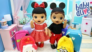 BABY ALIVE GÊMEOS LAURINHA E FELIPINHO VÃO PRA DISNEY [upl. by Ztnaj]