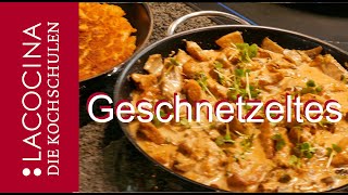 HähnchenGeschnetzeltes Zürcher Art in 10 Minuten fertig  La Cocina [upl. by Lah]